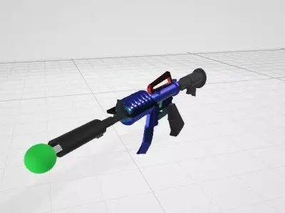 alien gun Low-poly 3D model