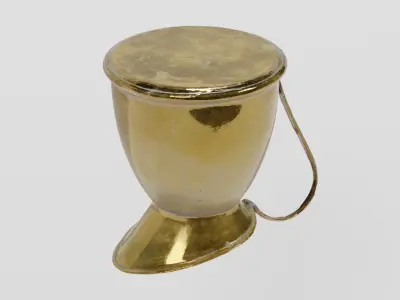 Brass Jug Victorian Medium photogrammetry scan PBR 4K textures Low-poly 3D model