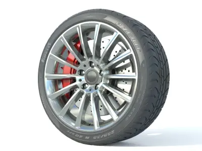 Wheel Rim Tire 24 3D model