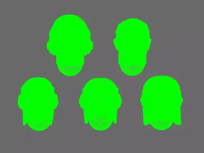 Patriotic Knights V10 Bomber Squad Heads 3D print model