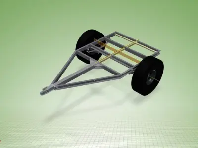 Jeep Trailer Off-Road  Free 3D model