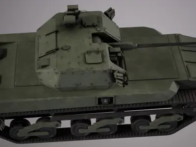 RIPSAW M5 Robotic Combat Vehicle Medium Low-poly 3D model