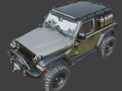 Military Tactical Off-Road 3D Model V03 Low-poly 3D model