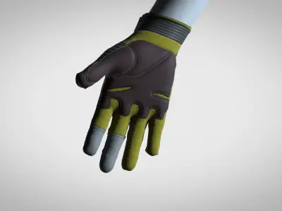 Military glove Clo 3d 3D model