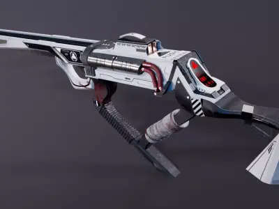 Modern Sci-Fi SMG Low-poly 3D model