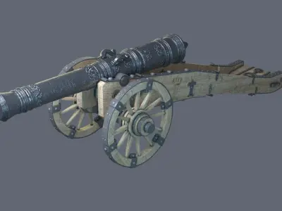 18th century Swedish cannon 3D model