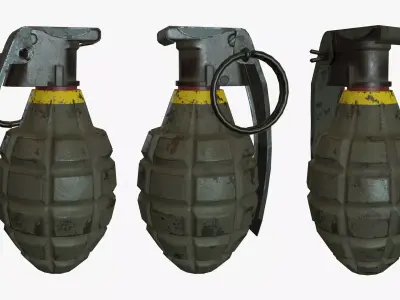 Grenade Low-poly 3D model 11
