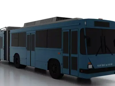 Trolleybus Kiyv-12-05 Low Low-poly 3D model