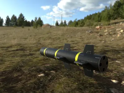 Roketsan UMTAS Low-poly 3D model