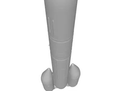 Launch Vehicle Rocket 3D Model  Free 3D model