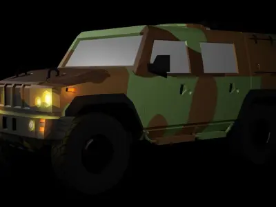 IVECO LMV M65 2001 - LOW POLY RIGGED Low-poly 3D model