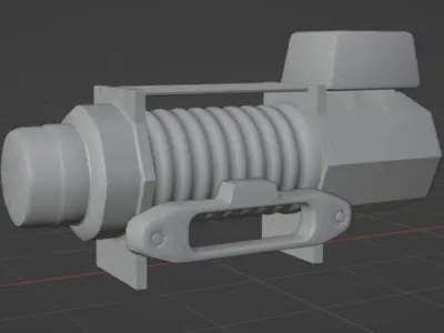 Low Poly Warn M12-S Winch Low-poly 3D model