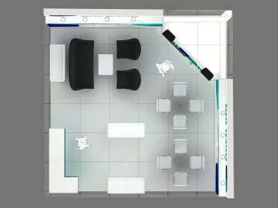 Exhibition Stand - ST0065 3D model