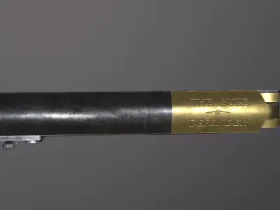 The Sure Defender knuckleduster gun Low-poly 3D model