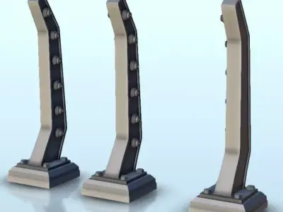 Set of three laser gates 2  supported versions - Future Sci-Fi S 3D print model purchase