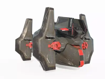 Future Sci-Fi Transport Aircraft 3D model