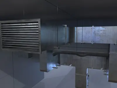 Modular Air Duct Low-poly 3D model