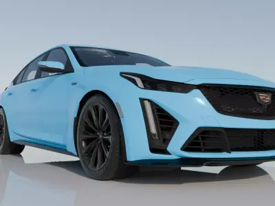 Cadillac CT5 V Blackwing 2023 High Detail Game Ready Cinematic Low-poly 3D model