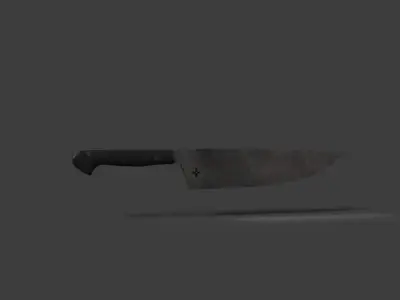 old knife Low-poly 3D model