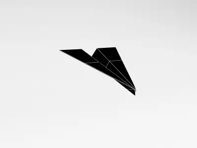 Paper Plane Pack 02 Low-poly 3D model