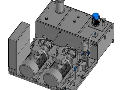 Hydraulic station 500L 3D model