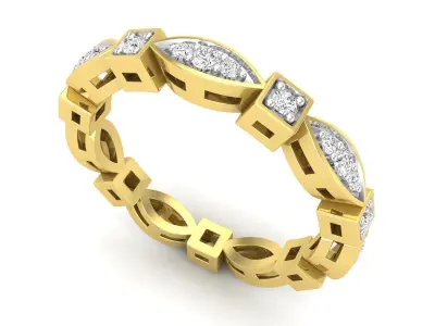 AV 696 Antique Style Diamond Eternity Ring Band 3D print model purchase