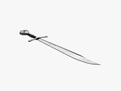 Realistic Sword Falshion Low-poly 3D model