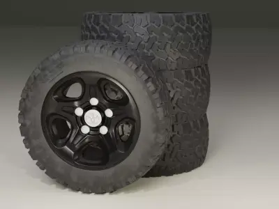 Toyota land cruiser   wheel Low-poly 3D model