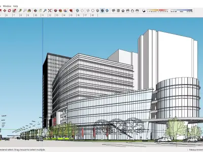 Sketchup Commercial Complex 141 3D model
