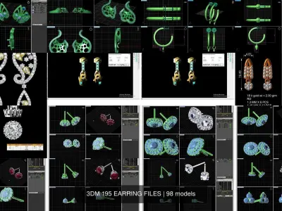 3DM 195 EARRING FILES 3D Model Pack