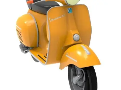 Classic Italian Piaggio Vespa Scooter Low-poly 3D model