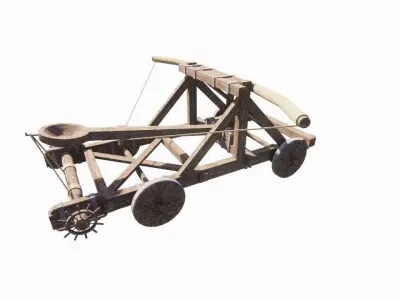 Medieval Catapult 3D model