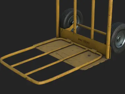 Hand trolley Low-poly 3D model