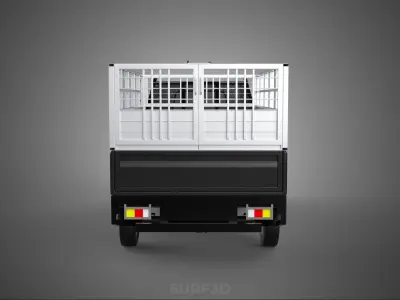 BAKKIE UTE PICKUP CAGE FLAT DECK COLT DELICA L 300 TRUCK CARGO 3D model