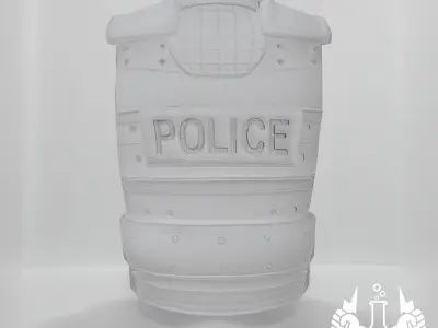 Game-Ready Police Tactical Combat Vest Low-poly 3D model
