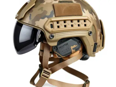 Tactical Military Helmet D Model Pack Low-poly 3D model