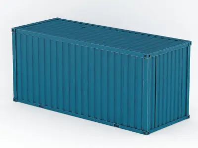 Generic Container 20ft PBR Realistic 3D model