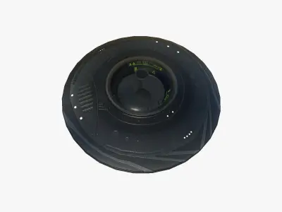 Alien Spaceship UFO B03 Dark Steel - Sci Fi Spacecraft Design Low-poly 3D model