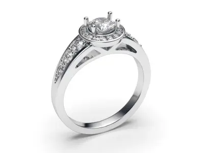 solitaire with ring sizes  9 part S76 3D print model