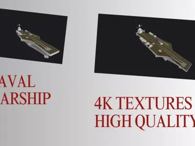 Ultra Realistic Aircraft Carrier 3D Model 3D model