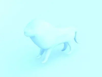 Low poly lion 3D model Free low-poly 3D model