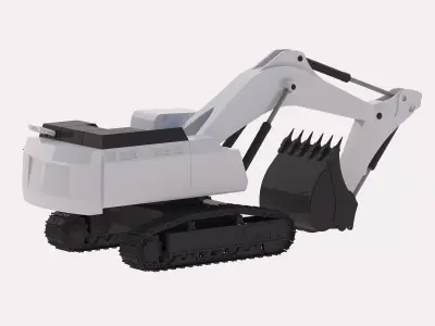 Excavator Mining R9100 Low-poly 3D model