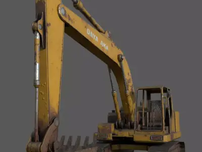 Rusty Digger Low-poly 3D model