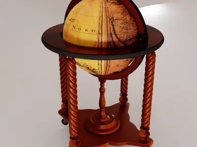 antique globe PBR  Low-poly 3D model