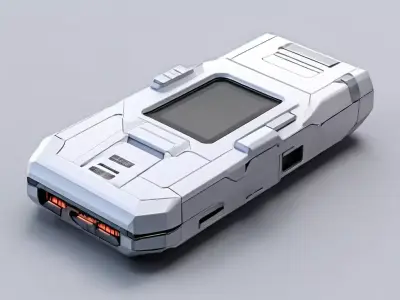 SciFi Handheld Device Scanner Low-poly 3D model