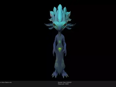 Low Poly Stylized Etheral Alien Stone Low-poly 3D model purchase