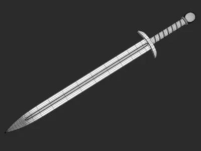 Sword PBR Low-poly 3D model