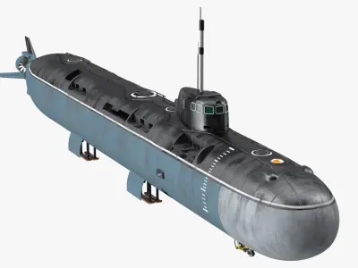 Deep-Sea Nuclear Submarine Losharik 3D model