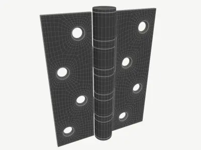 standard door universal bearing stainless steel hinge 3D model