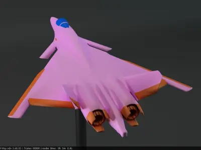 Fictional fighter 2 3D print model